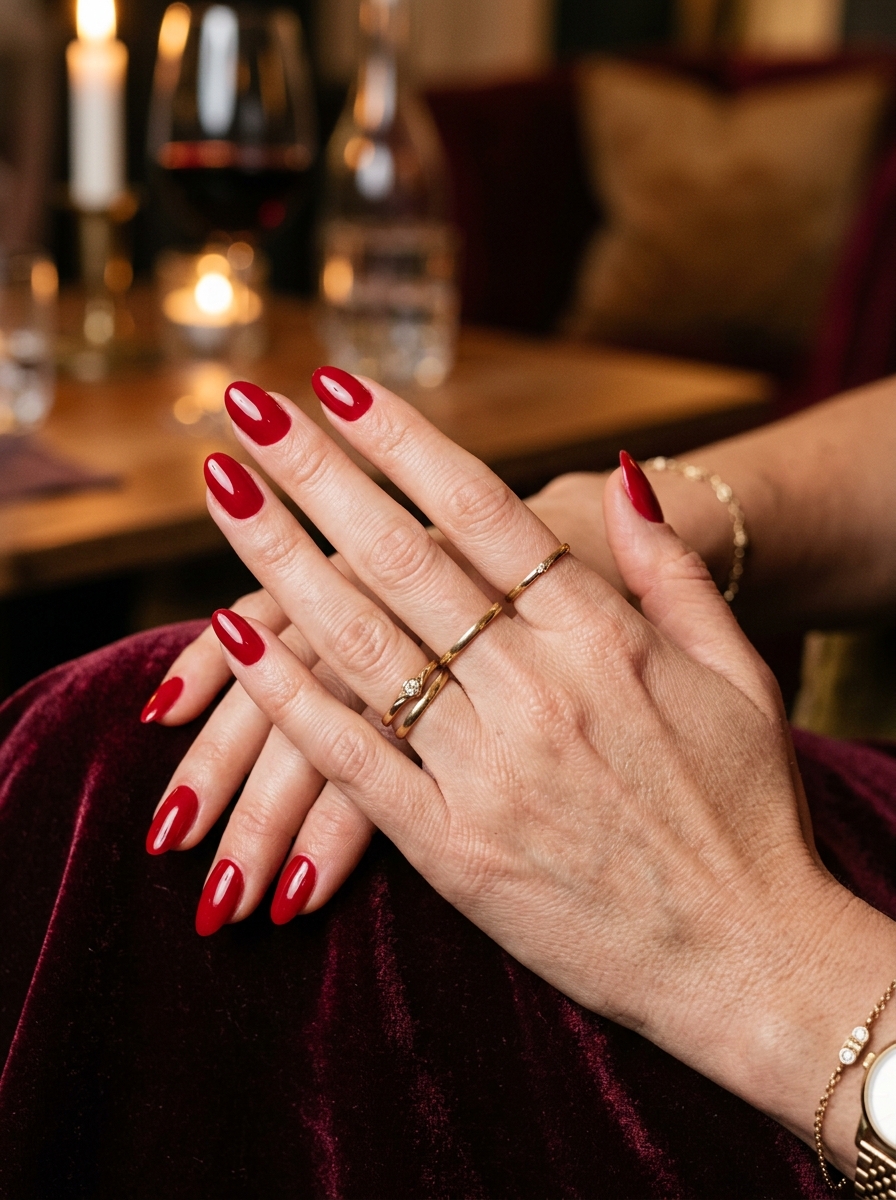 Flamenco Red Nails